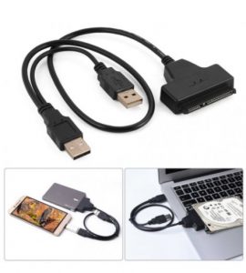 USB to SATA connected